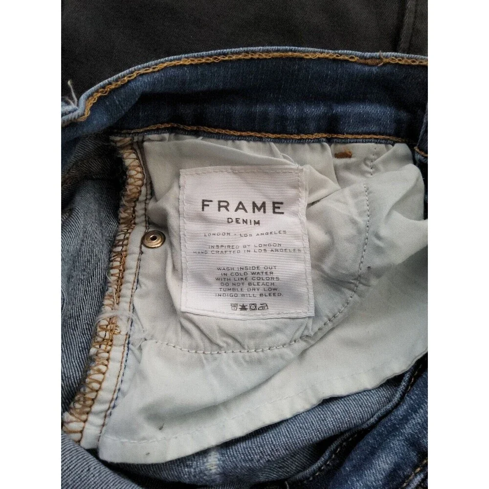 FRAME Denim Le High Skinny Jeans Womens Sz 26 Blue Medium Wash Denim Made in USA
